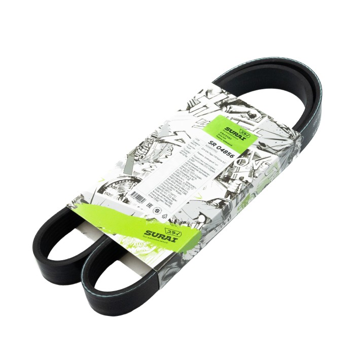 Ремень поликлиновой 6PK1020 Лада 1118 Kalina A/C (SR 04856) SURAI