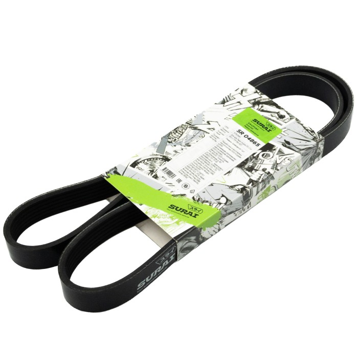 Ремень поликлиновой 6PK1200 Лада Largus (12-) 1.6i 16V с ГУР без A/C (SR 04865) SURAI