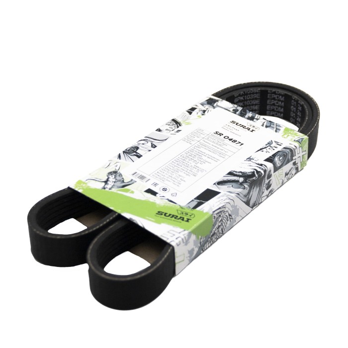 Ремень поликлиновой PK1039E Лада Vesta (15-) с A/C ELAST (SR 04871) SURAI