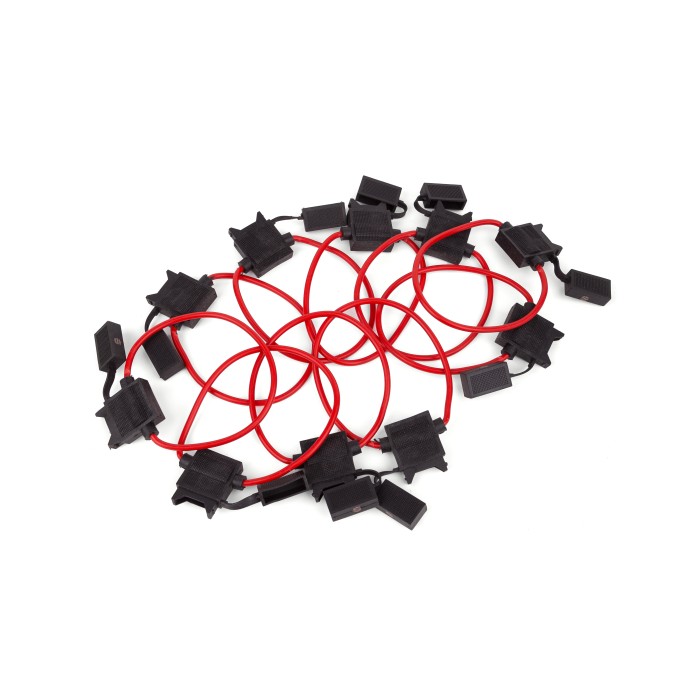 Держатель предохранителя плоского с крышкой и проводом (до 250А), пластиковый корпус (16-0421) (SR 00800) SURAI