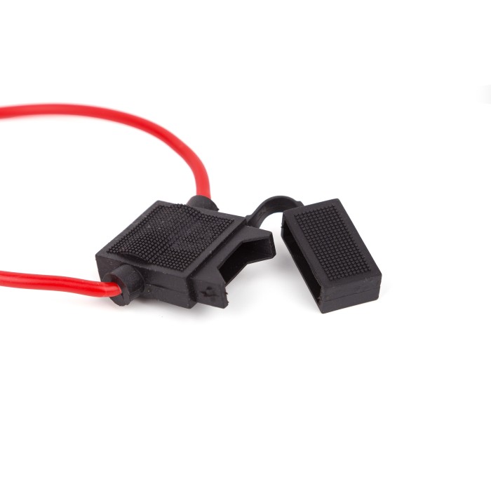 Держатель предохранителя плоского с крышкой и проводом (до 250А), пластиковый корпус (16-0421) (SR 00800) SURAI