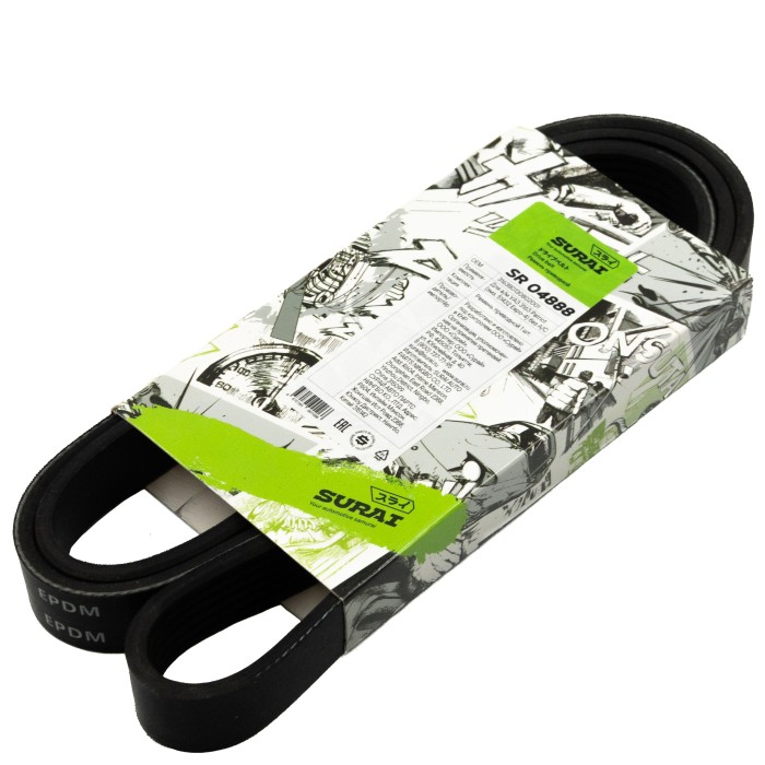 Ремень поликлиновой 6PK1395 УАЗ 3163 Patriot (змз. 51432 Евро-4) без A/C (SR 04888) SURAI