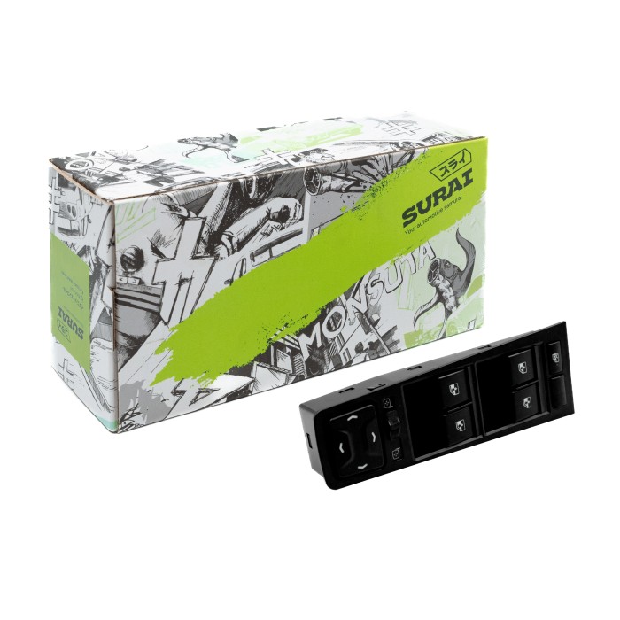 Блок управления стеклоподъемника Lada Vesta (4 клавиши с регулировкой зеркал) (SR 00762) SURAI