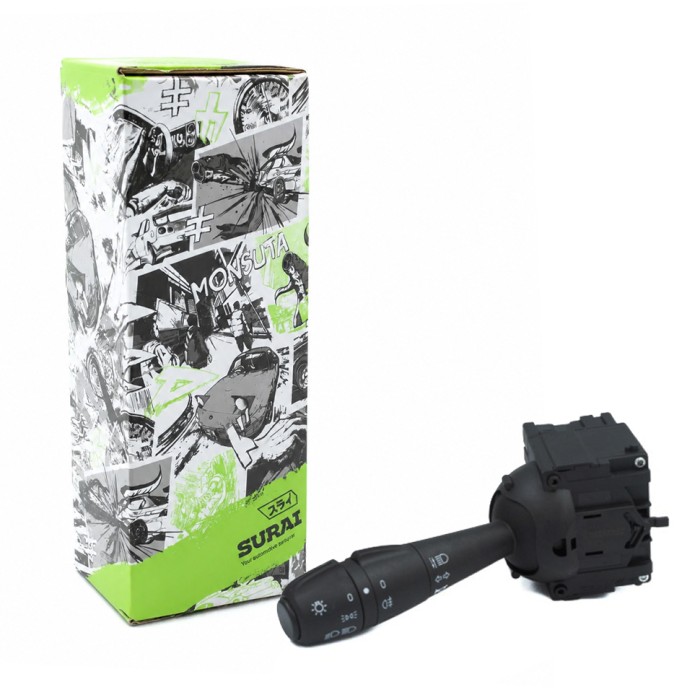 Переключатель подрулевой Renault Logan (14-) без ПТФ (с сигналом) (SRS 00748) SURAI