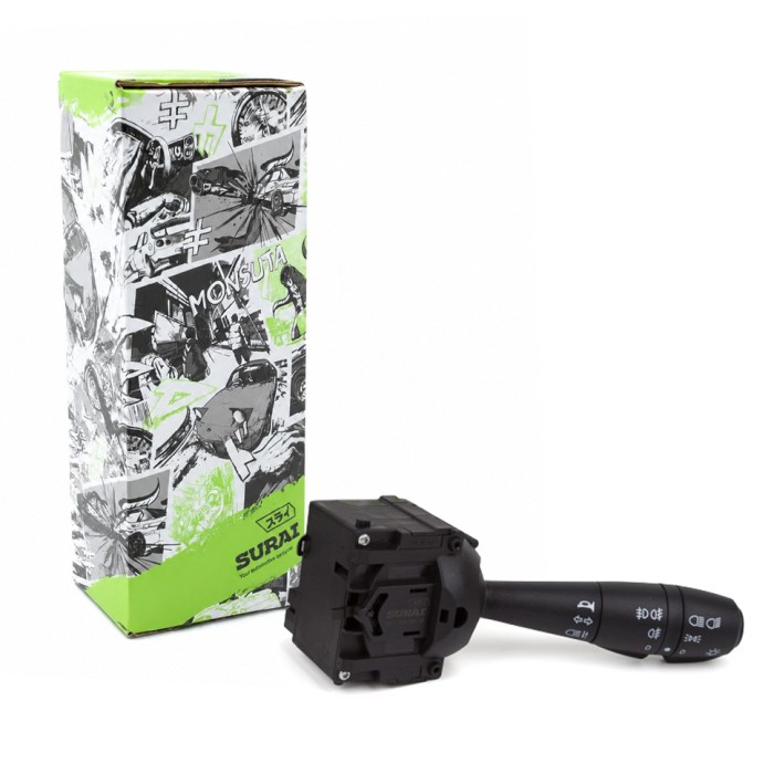 Переключатель подрулевой Renault Logan (14-) с ПТФ (с сигналом) (SRS 00749) SURAI
