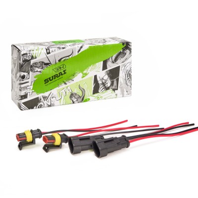 Разъем 2-х конт-ый с проводами 0,5 кв.мм (м+п) (гнездовой и штыревой) (7021-10/20СБ) (SR 00846) SURAI