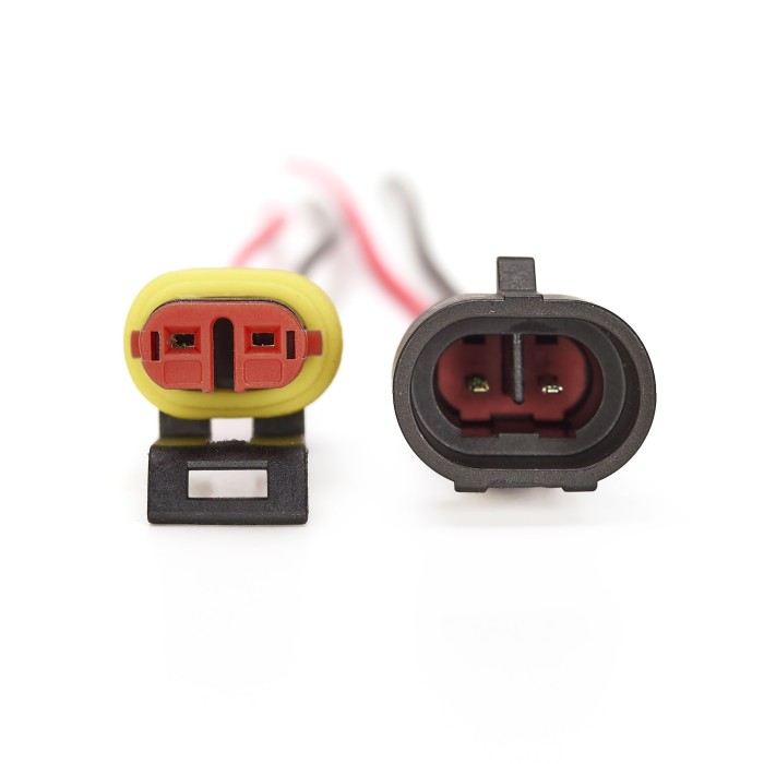 Разъем 2-х конт-ый с проводами 0,5 кв.мм (м+п) (гнездовой и штыревой) (7021-10/20СБ) (SR 00846) SURAI