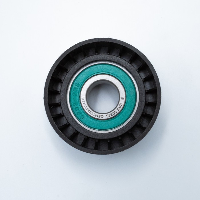 Ролик приводного ремня Renault Logan (04-)/Duster (10-) 1.4i/1.6i 16V с ГУР и A/C обводной (SRS 00346) Surai