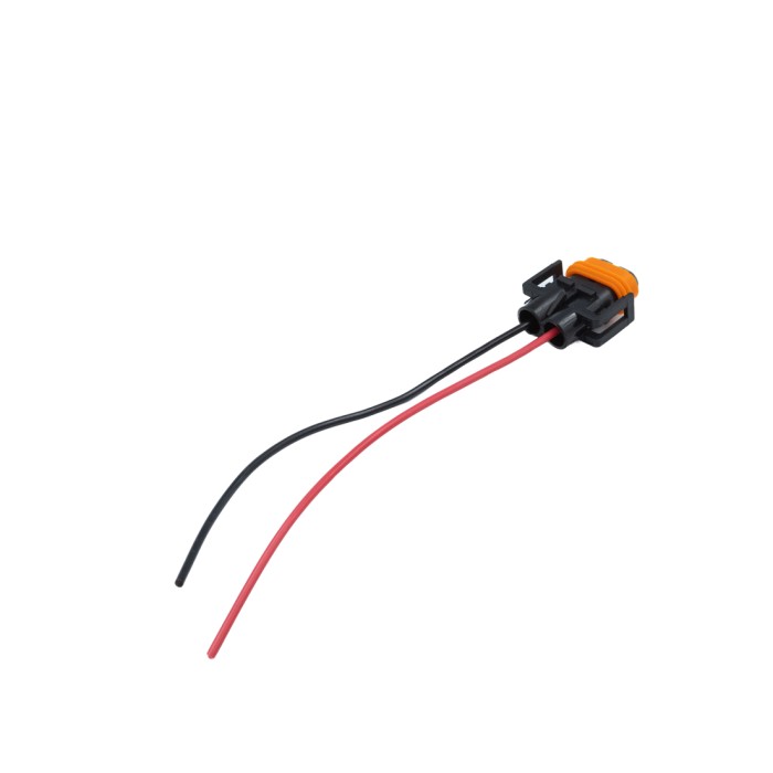 Разъем 2-х конт. гнездовой, к фарам H8, H11, H27/2, с проводами 0,75 кв.мм (12124819) (SR 00806) SURAI