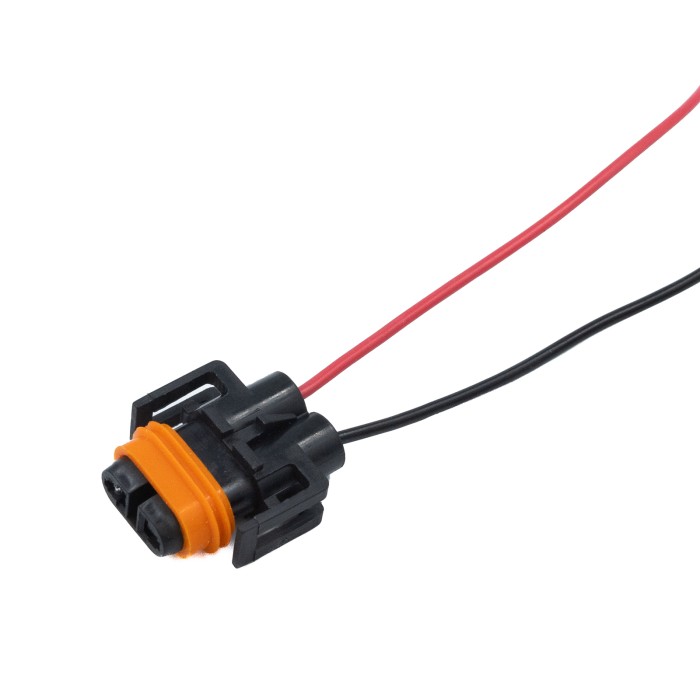 Разъем 2-х конт. гнездовой, к фарам H8, H11, H27/2, с проводами 0,75 кв.мм (12124819) (SR 00806) SURAI