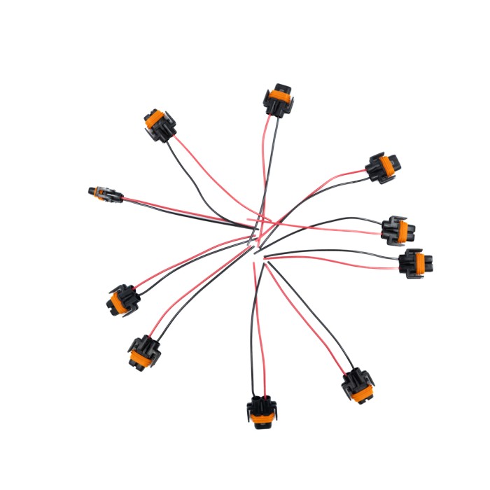Разъем 2-х конт. гнездовой, к фарам H8, H11, H27/2, с проводами 0,75 кв.мм (12124819) (SR 00806) SURAI