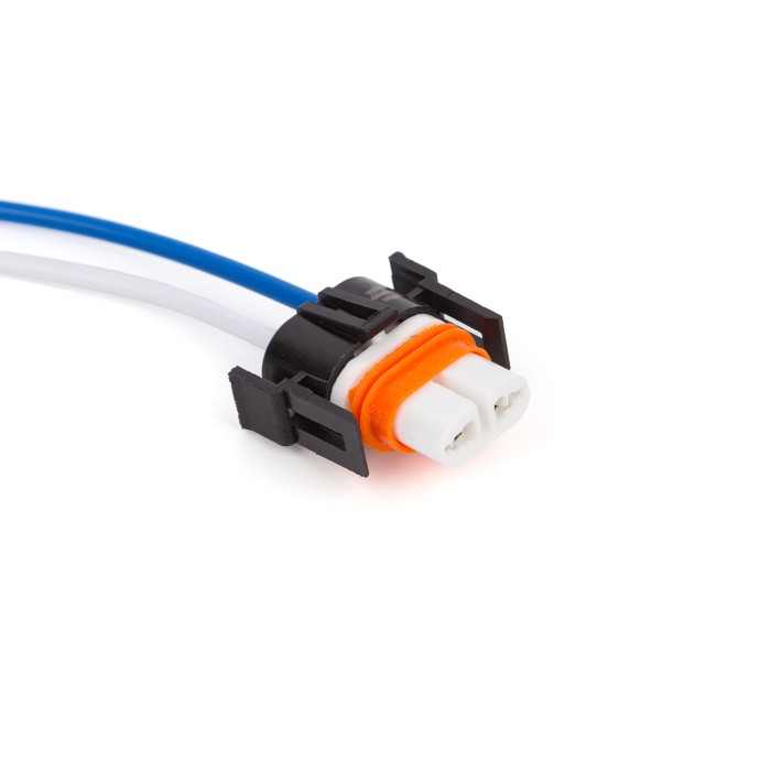 Разъем 2-х контактныи керамическии гнездовои к фарам H8, H11, H27/2, с проводами (12124819) (SR 00802) SURAI