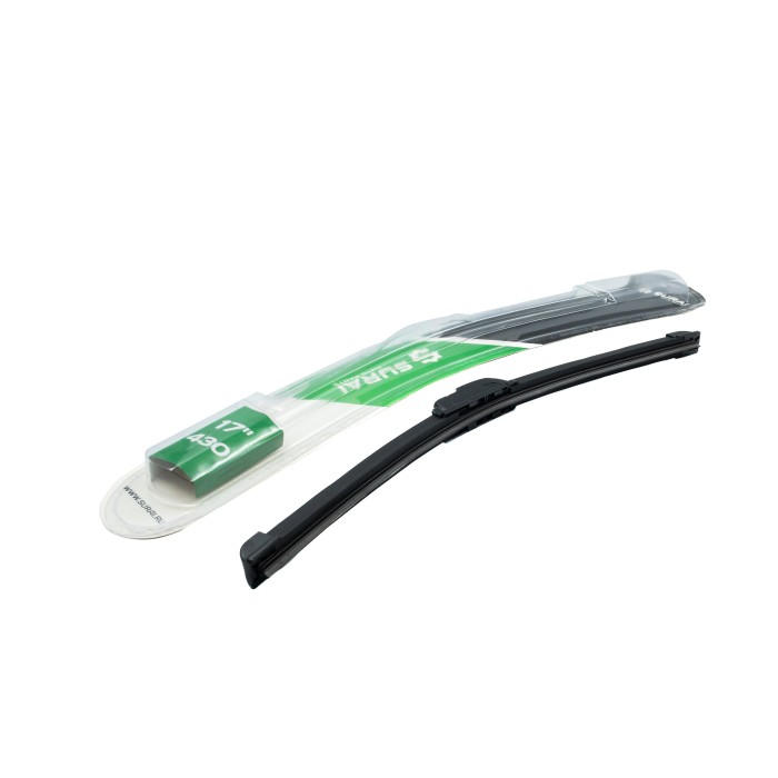 Щётка стеклоочистителя бескаркасная 430 (17") 1 адапт. (hook 9x3) (SRS 70379) SURAI