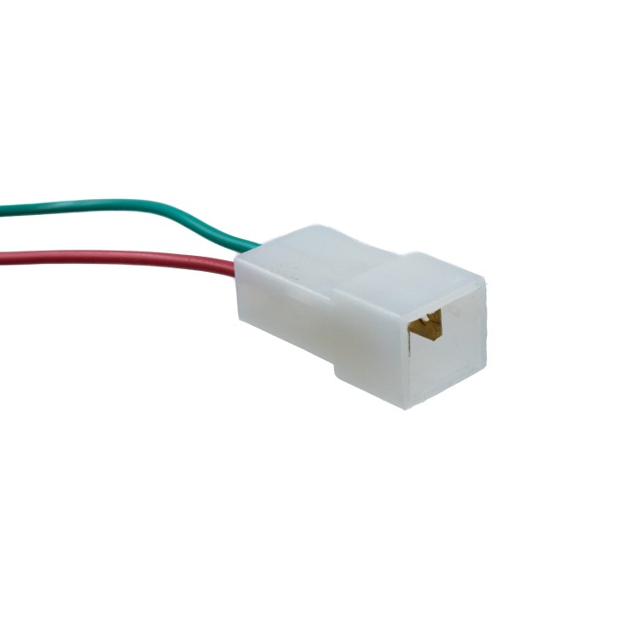 Разъем 2-х контактный с обратной частью, гнездовой к фарам H8, H11, H27/2, с проводами (12124819) (SR 00803) SURAI