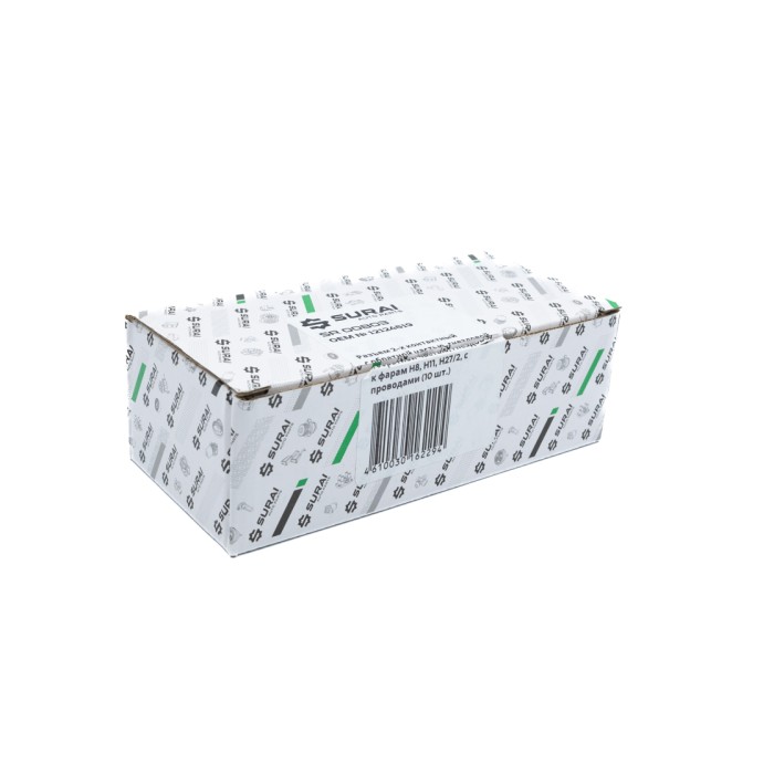 Разъем 2-х контактный с обратной частью, гнездовой к фарам H8, H11, H27/2, с проводами (12124819) (SR 00803) SURAI