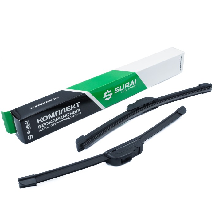 Щётки стеклоочистителя бескаркасные 330/330 (13"/13") 2 адапт. (hook 9x3) (SRS 70383) SURAI