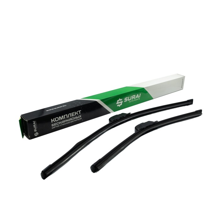 Щётки стеклоочистителя бескаркасные 550/410 (22"/16") 2 адапт. (hook 9x3) (SRS 70389) SURAI