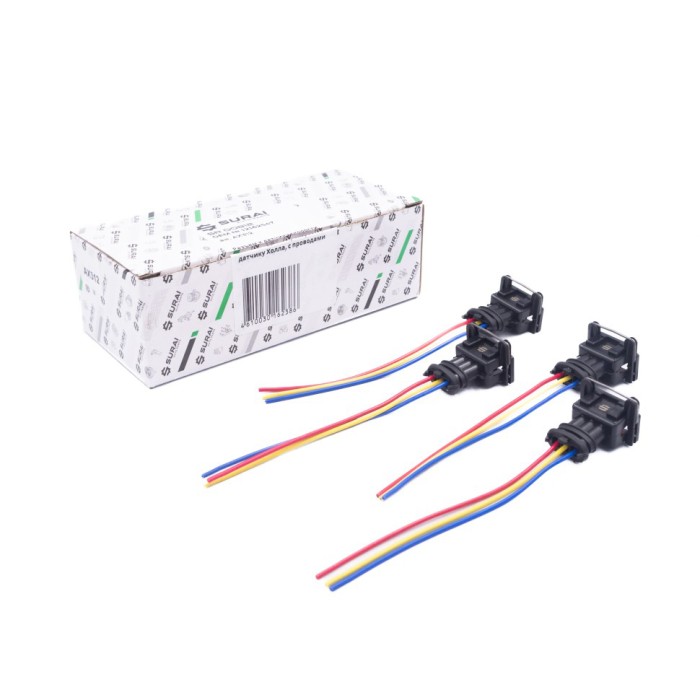 Разъем к датчику скорости, датчику Холла, с проводами (12162547) (SR 00812) SURAI