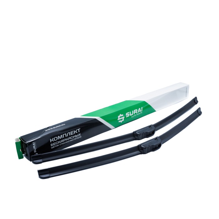 Щётки стеклоочистителя бескаркасные 600/550 (24"/22") 2 адапт. (hook 9x3) (SRS 70396) SURAI