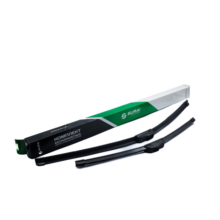 Щётки стеклоочистителя бескаркасные 650/450 (26"/18") 2 адапт. (hook 9x3) (SRS 70398) SURAI
