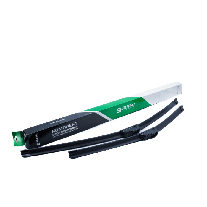 Щётки стеклоочистителя бескаркасные 650/500 (26"/20") 2 адапт. (hook 9x3) (SRS 70400) SURAI