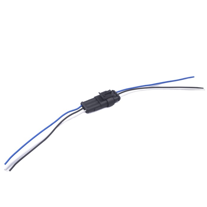 Разъем соединительный 3-х контактн. герметичный с проводом в сборе (м+п) (гнездовой, штыревой) (7031-10/20СБ) (SR 00847) SURAI