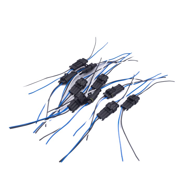 Разъем соединительный 3-х контактн. герметичный с проводом в сборе (м+п) (гнездовой, штыревой) (7031-10/20СБ) (SR 00847) SURAI