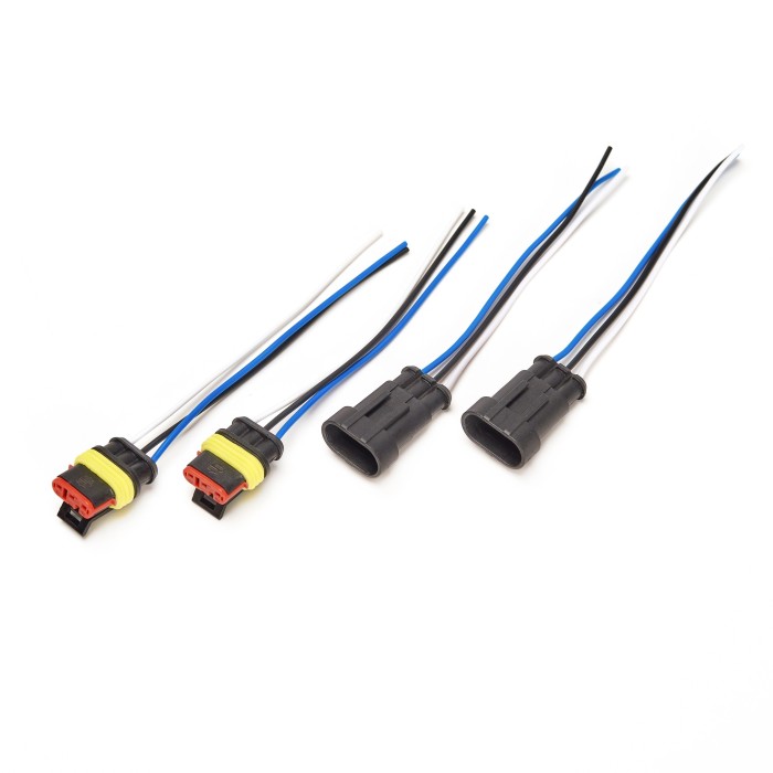 Разъем соединительный 3-х контактн. герметичный с проводом в сборе (м+п) (гнездовой, штыревой) (7031-10/20СБ) (SR 00847) SURAI