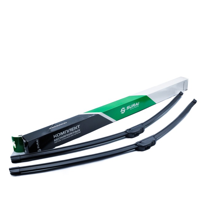 Щётки стеклоочистителя бескаркасные 700/700 (28"/28") 2 адапт. (hook 9x3) (SRS 70401) SURAI