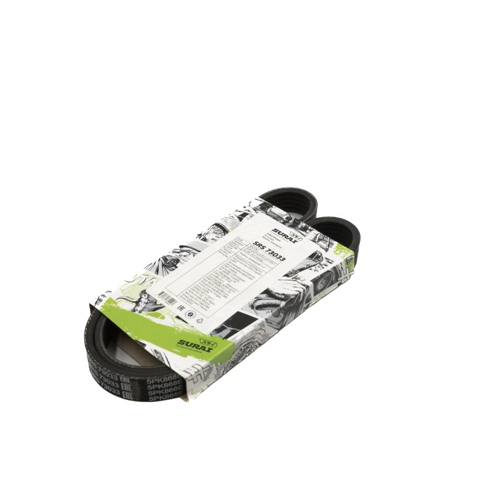 Ремень поликлиновой 5PK868E Ford Focus II (05-) ELAST А/С компр. (SRS 73033) SURAI