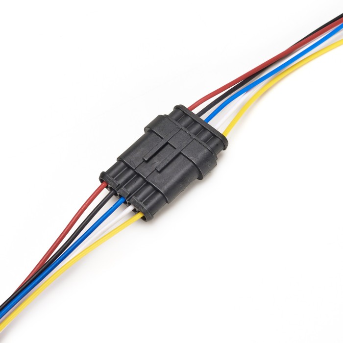 Разъем соединительный 5-и контактный в сборе герметичный (м+п) (гнездовой, штыревой) (7051-10/20СБ) (SR 00850) SURAI