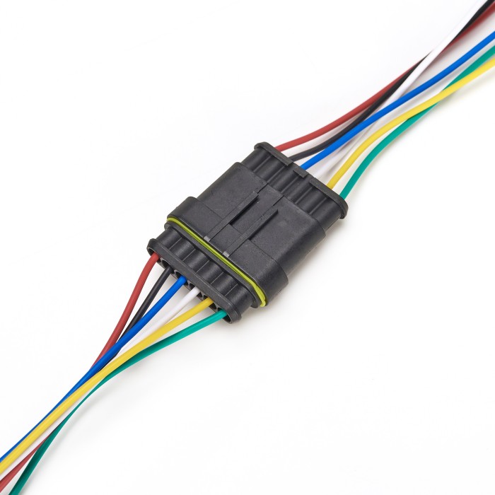 Разъем соединительный 6-и контактный в сборе (м+п) (гнездовой, штыревой) (7061-10/20СБ) (SR 00851) SURAI