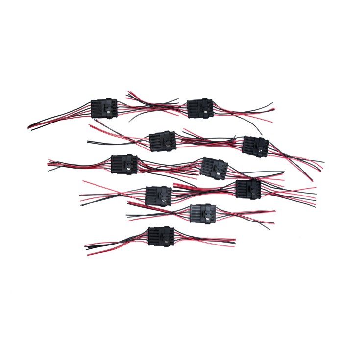 Разъем соединительный 6-и контактный в сборе (м+п) (гнездовой, штыревой) (7061-10/20СБ) (SR 00851) SURAI